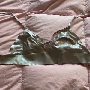 Silver bra-top
